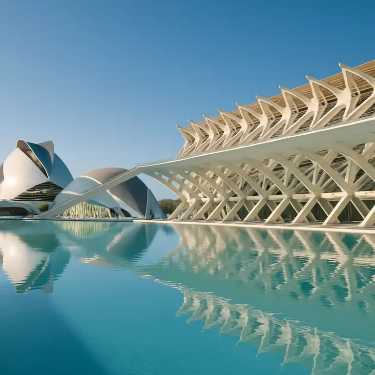 The City of Arts and Sciences reflected in water, Valencia