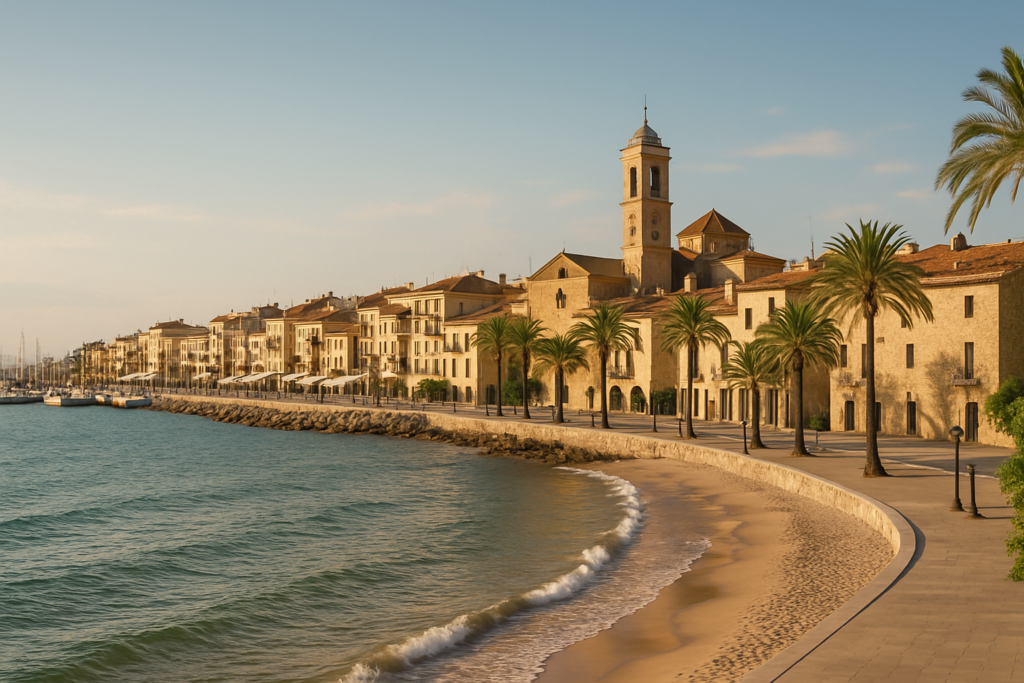 Cambrils, Spain - view of the town and coast