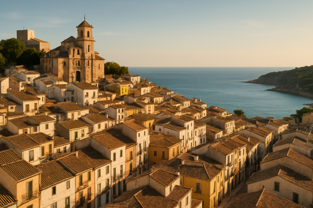 Caravaca de la Cruz, Spain - view of the town and coast