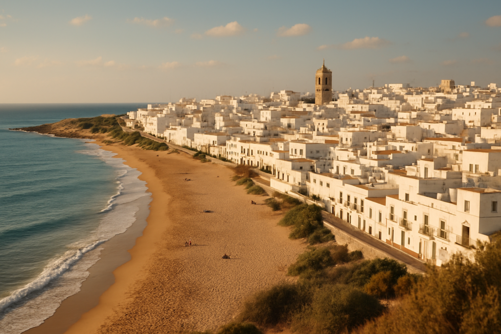Conil de la Frontera, Spain - view of the town and coast