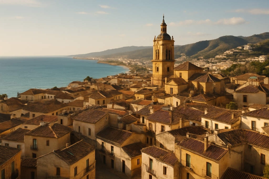Guadix, Spain - view of the town and coast