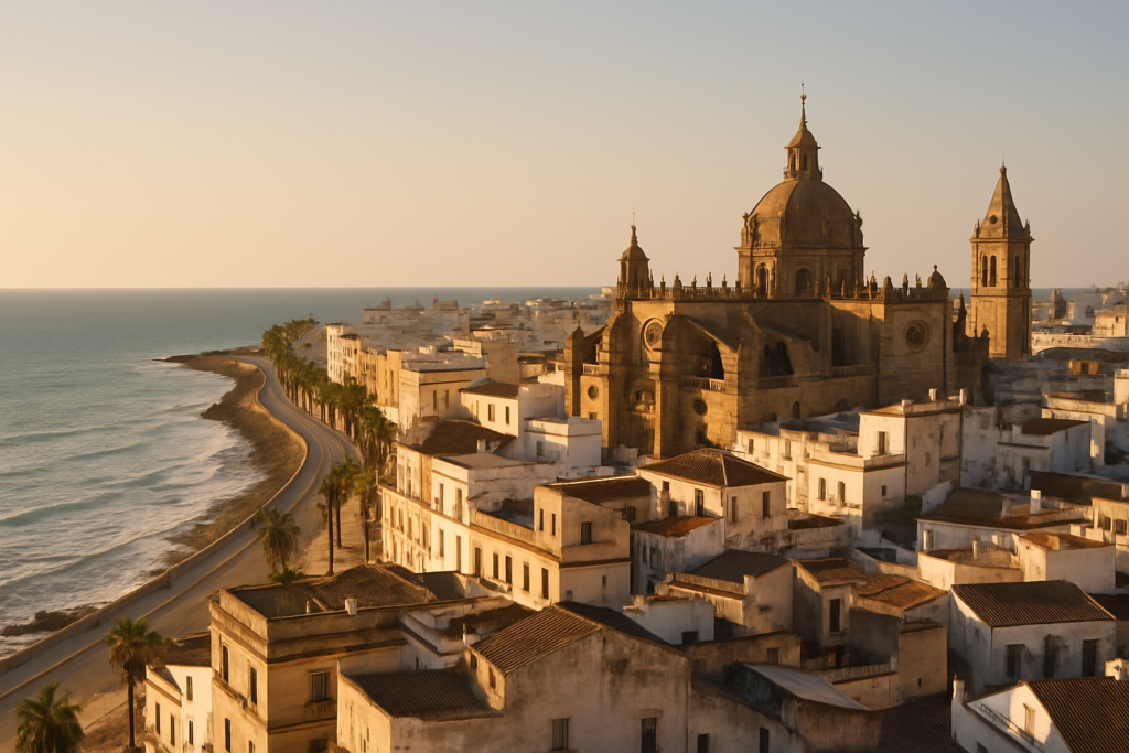 Jerez de la Frontera, Spain - view of the town and coast