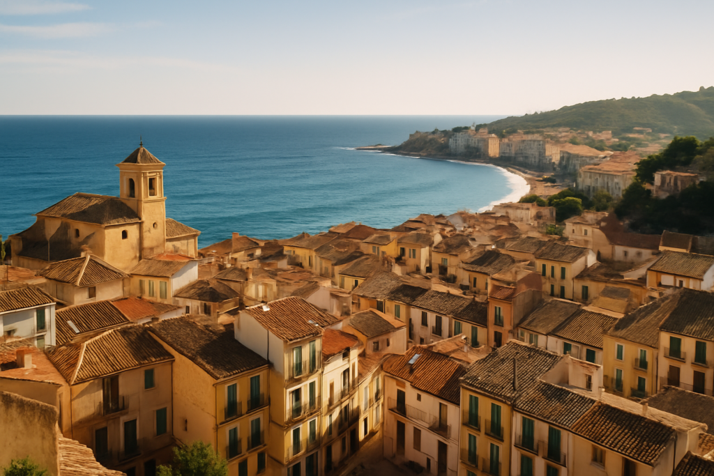 Jumilla, Spain - view of the town and coast