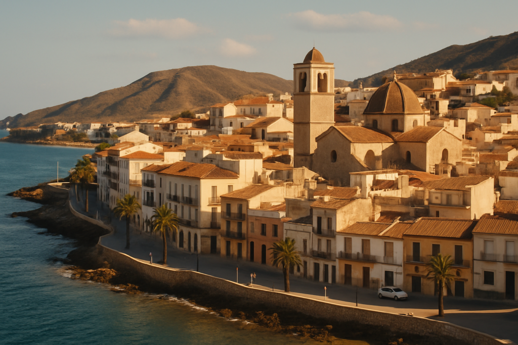 La Unión, Spain - view of the town and coast