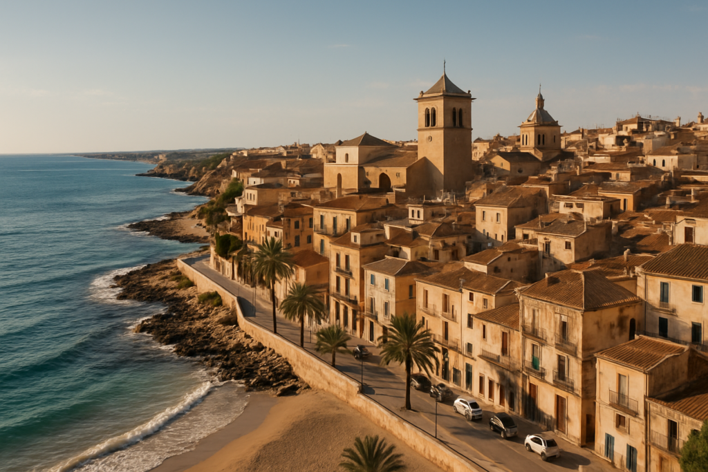 Orihuela, Spain - view of the town and coast