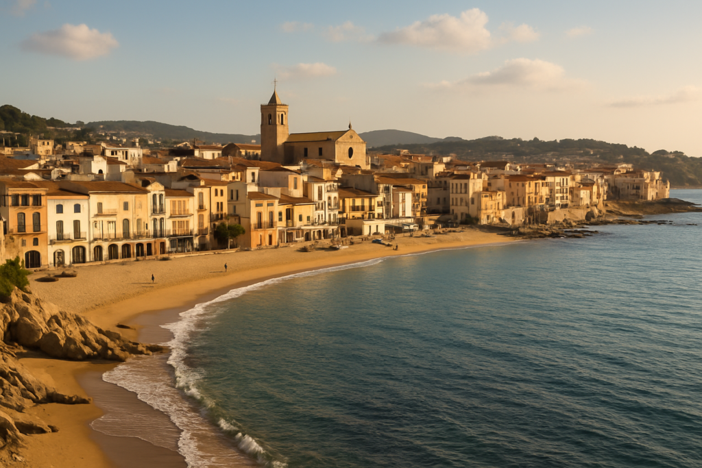 Palamós, Spain - view of the town and coast