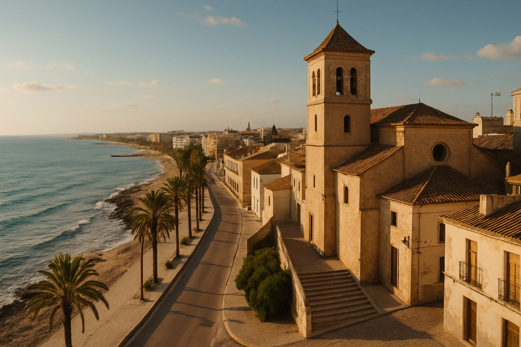Pilar de la Horadada, Spain - view of the town and coast