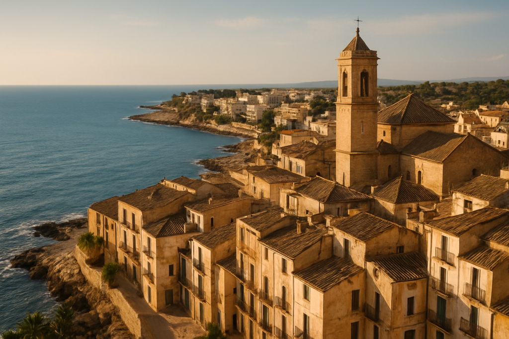 Requena, Spain - view of the town and coast