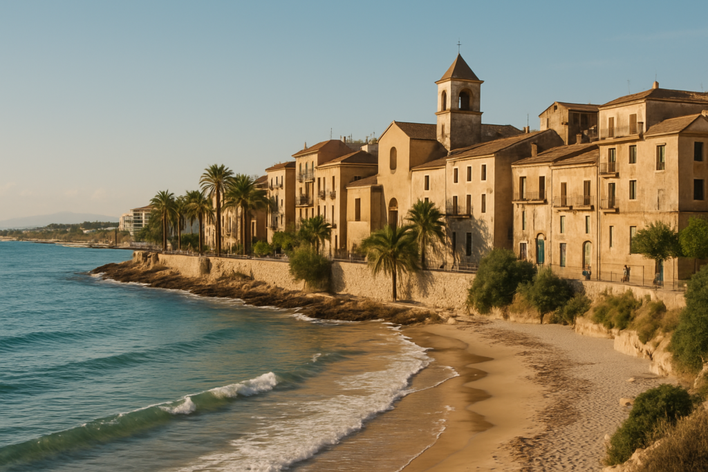 Salou, Spain - view of the town and coast
