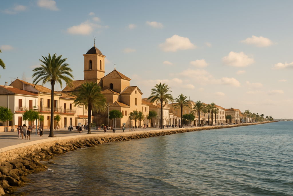 San Pedro del Pinatar, Spain - view of the town and coast