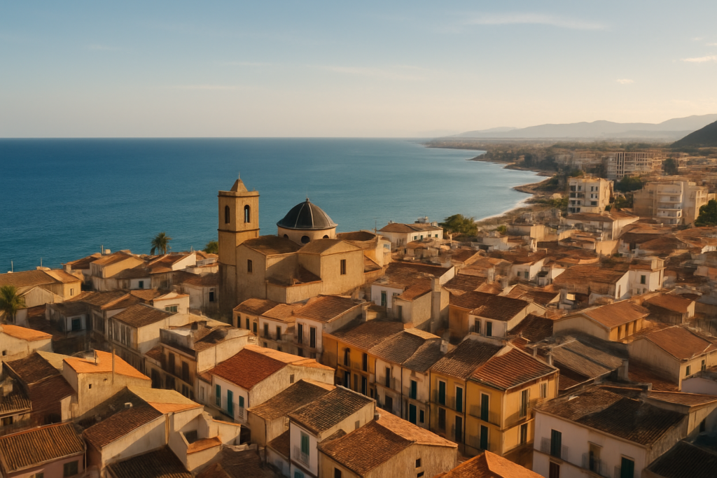 Sant Joan d'Alacant, Spain - view of the town and coast