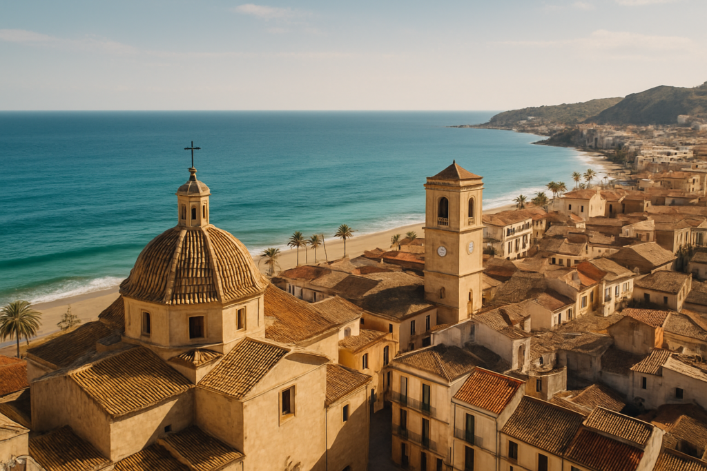 San Vicente del Raspeig, Spain - view of the town and coast