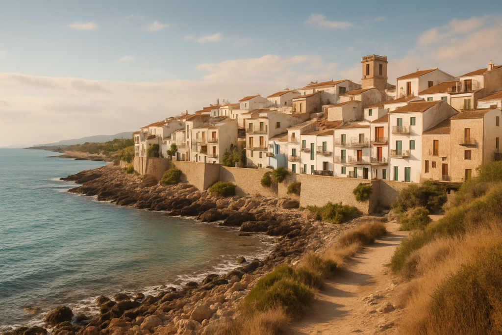 Serra d'Irta, Spain - view of the town and coast