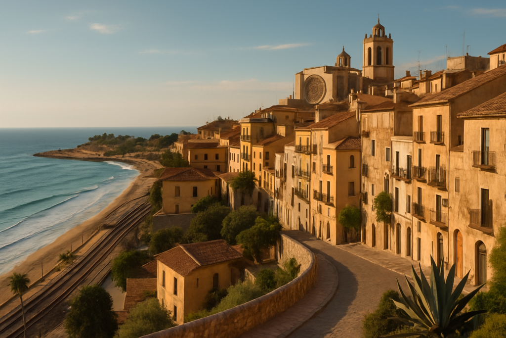 Tarragona, Spain - view of the town and coast