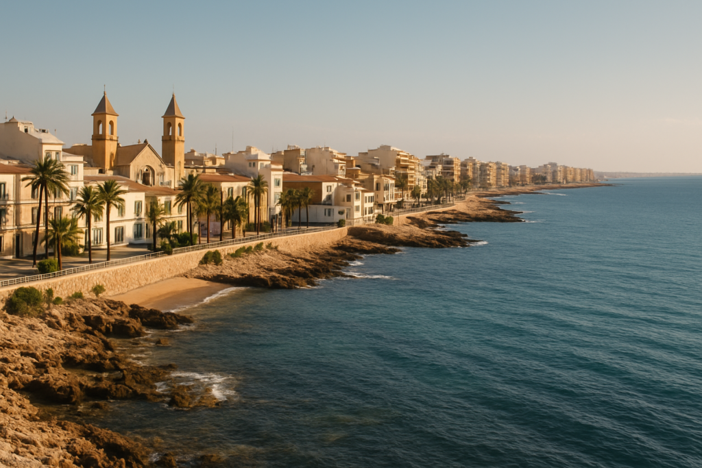 Torrevieja, Spain - view of the town and coast