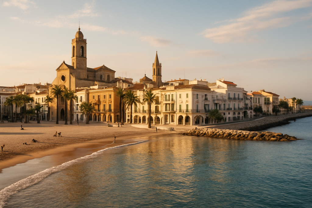 Vilanova i la Geltrú, Spain - view of the town and coast