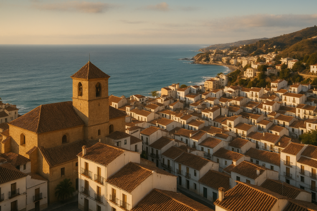 Albolote, Spain - view of the town and coast