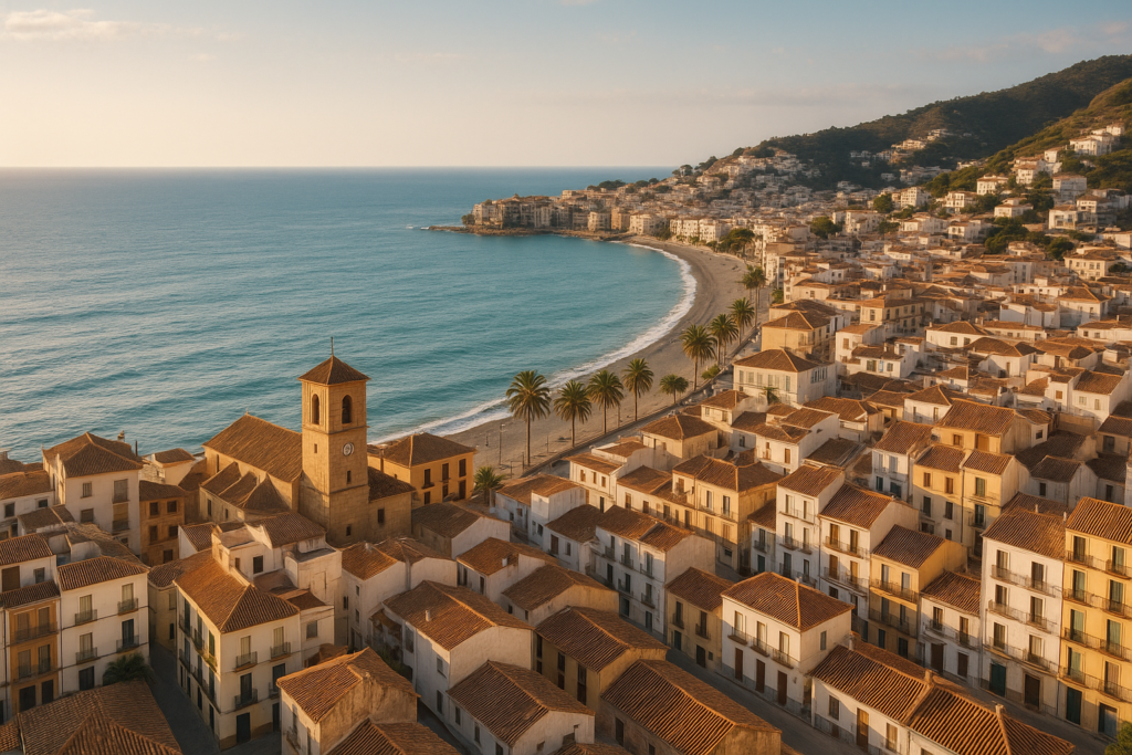 Atarfe, Spain - view of the town and coast