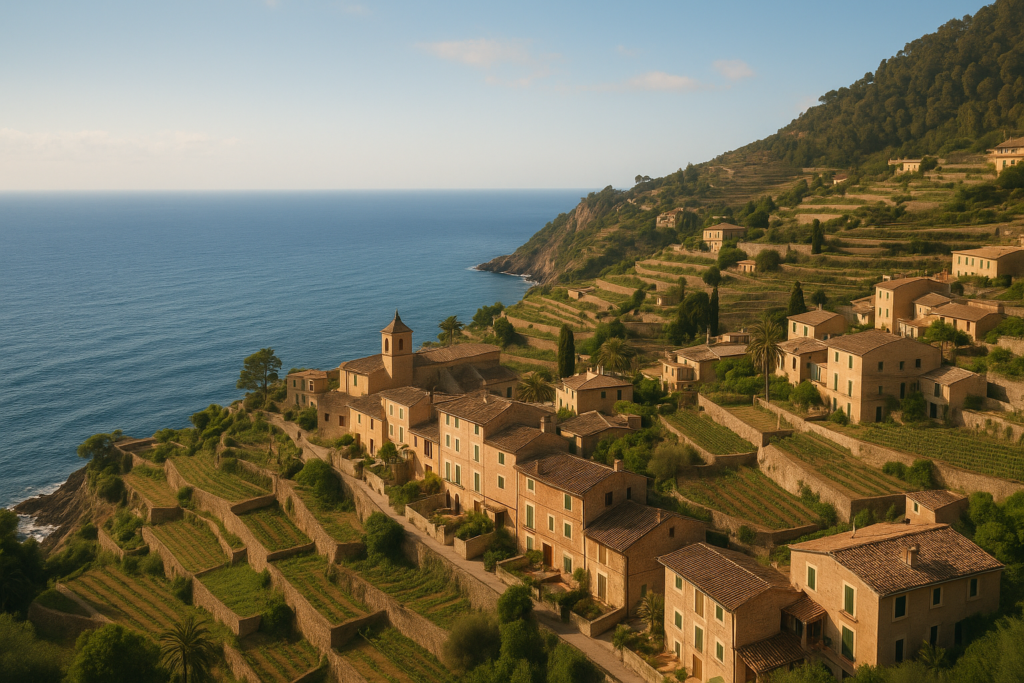 Banyalbufar: sea terraces on the Tramuntana coast