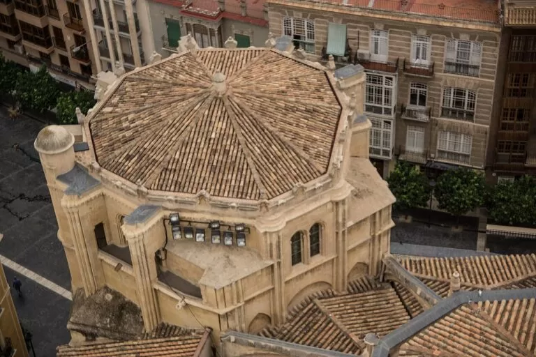 The Vélez chapel of Murcia Cathedral seen from the bell tower
