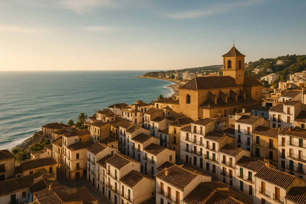 Las Gabias, Spain - view of the town and coast