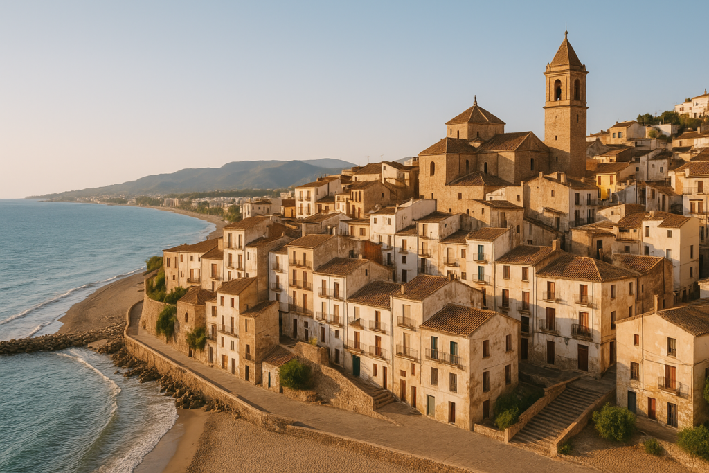Loja, Spain - view of the town and coast