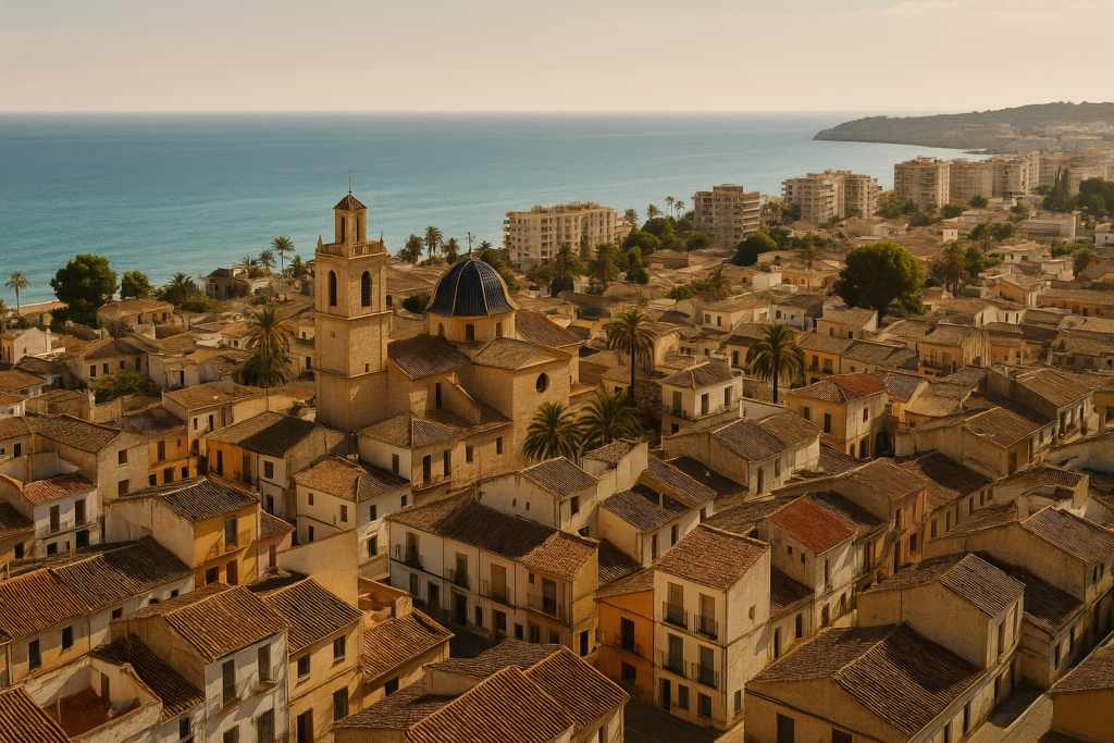 Sant Joan d'Alacant, Spain - view of the town and coast